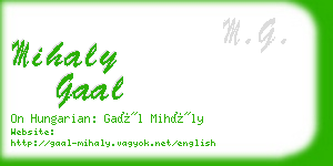 mihaly gaal business card